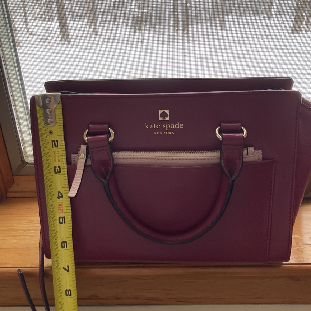 Authentic Kate spade cranberry colored crossbody purse - Picture 5 of 8